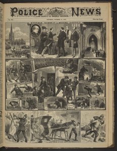 "Un fantasma di CHELSEA", Illustrated Police News, 21 ottobre 1882 (carta di giornale) da English School