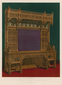 Una credenza in quercia intagliata da English School