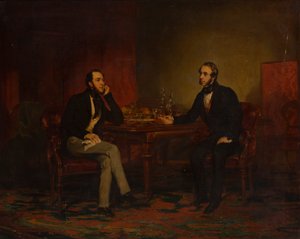 Una conversazione, c.1840 da English School