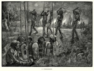 Un Corroboree (incisione) da English School