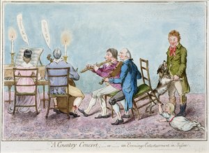 Un concerto di campagna, o un intrattenimento serale nel Sussex, pubblicato da Hannah Humphrey nel 1798 da English School