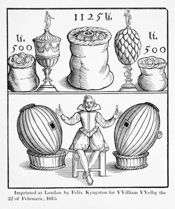 Dichiarazione che fissa la data del prossimo sorteggio della Grande Lotteria Permanente per la Virginia, stampata da Felix Kyngston per William Welby, Londra, 1615 da English School