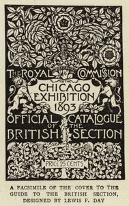 Facsimile della copertina della guida alla sezione britannica (incisione) da English School