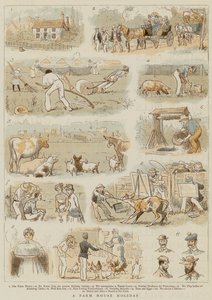 Vacanza in una Casa di Campagna (cromolitografia) da English School