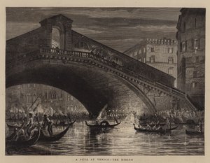 Una Festa a Venezia, il Rialto (incisione)