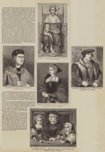 Un gruppo di ritratti antichi (incisione) da English School