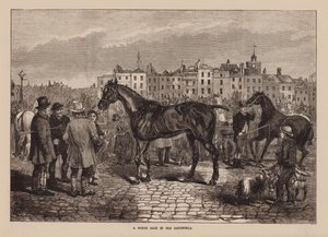 Una vendita di cavalli a Old Smithfield (incisione)