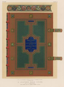 Copertina di libro in pelle di F. Bedford da English School