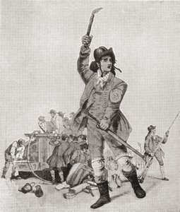Un pompiere di Londra negli anni 1790. Da The Strand Magazine pubblicato nel 1897.