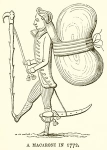 Un Macaroni nel 1772 da English School