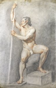 Nudo maschile con bastone, c.1770