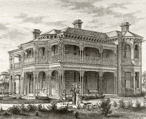 Una casa suburbana di Melbourne, c.1880, da 