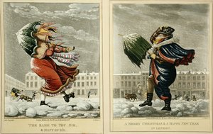 Buon Natale e Felice Anno Nuovo a Londra: E lo stesso a te, signore, e molti di loro, inciso da G. Hunt, 1827 da English School