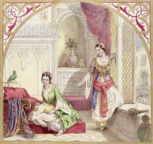 Interno Moresco con Due Donne, c.1840 da English School