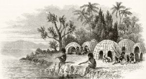 Un accampamento nativo nel Queensland, c.1880, da 