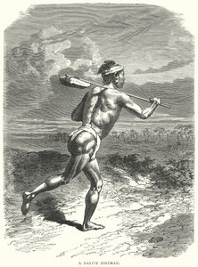 Un postino indigeno (incisione)