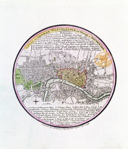 Piano di Londra, Westminster e Borough di Southwark, 1793 da English School