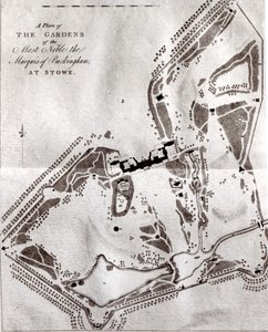 Piano dei Giardini del Nobilissimo Marchese di Buckingham a Stowe, dalla Guida per i Visitatori, pubblicata nel 1797