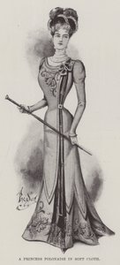 Una principessa polacca in morbido tessuto (litografia) da English School