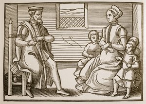 Una famiglia puritana, da Tenor of the Whole Psalms in Four Parts, 1563