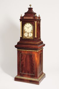 Orologio musicale da tavolo gigante Regency a otto giorni con quarto di suoneria, c.1820