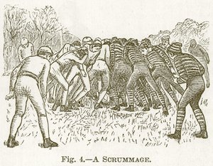 Una mischia, illustrazione per Cassells Book of Sports and Pastimes, c.1890 da English School