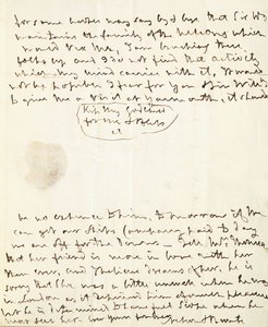 Lettera autografa firmata a Lady Hamilton, 1801 da English School