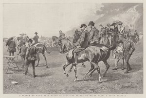 Uno schizzo su Newmarket Heath a luglio, il Principe di Galles si prende una breve vacanza da English School
