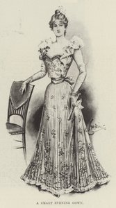 Un elegante abito da sera (litografia) da English School
