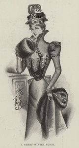 Un elegante abito invernale (litografia) da English School