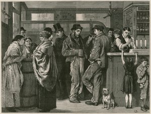 Un Pomeriggio di Domenica in un Gin Palace, disegnato dal vivo da English School