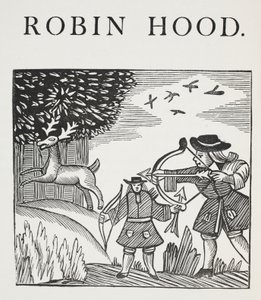 Una vera storia di Robin Hood, illustrazione da Chap-books del XVIII secolo di John Ashton, pub. 1882