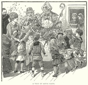 Una visita di Babbo Natale (incisione) da English School