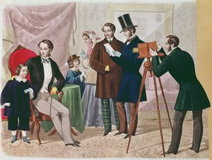 Una visita al fotografo, 1857 da English School