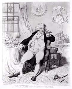 Un voluttuoso sotto gli orrori della digestione, pubblicato nel 1792
