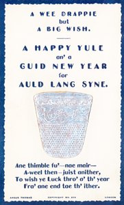 A Wee Drappie, ditale, cartolina di Capodanno