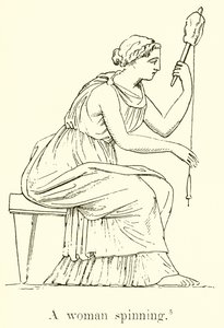 Una donna che fila
