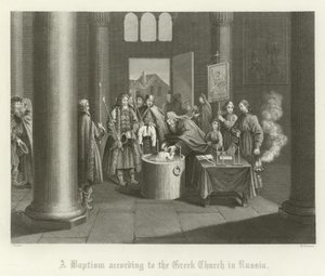 Un battesimo secondo la Chiesa greca in Russia da English School