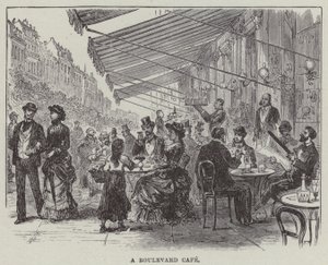 Un caffè sul boulevard (incisione) da English School