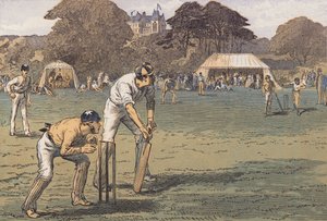 Una partita di cricket da English School