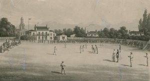 Una partita di cricket da English School
