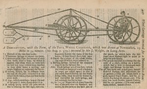 Descrizione, con la forma, della carrozza a quattro ruote