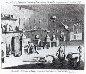 Una prima vista della Chimica Pratica iniziata nella Universal Magazine nel dicembre 1747 da English School