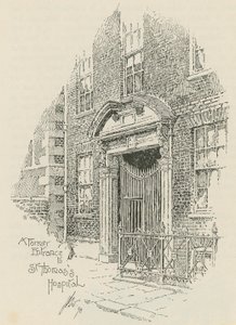 Un ex ingresso del St Thomass Hospital, Londra da English School