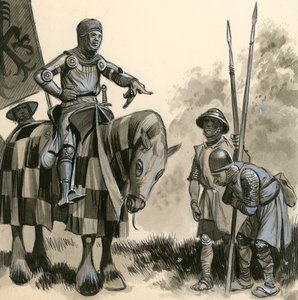 Un cavaliere in tempi feudali da English School