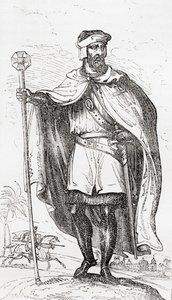 Un cavaliere templare, da Old England: A Pictorial Museum, pub. 1847