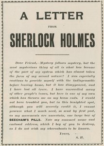 Una lettera da Sherlock Holmes