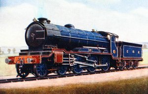 Una locomotiva della London Midland and Scottish Railway, illustrazione da 