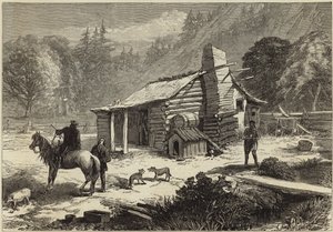 Una capanna di tronchi in California da English School