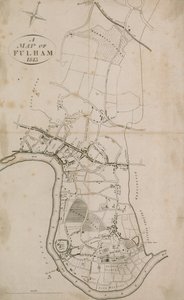 Mappa di Fulham, Londra, 1813